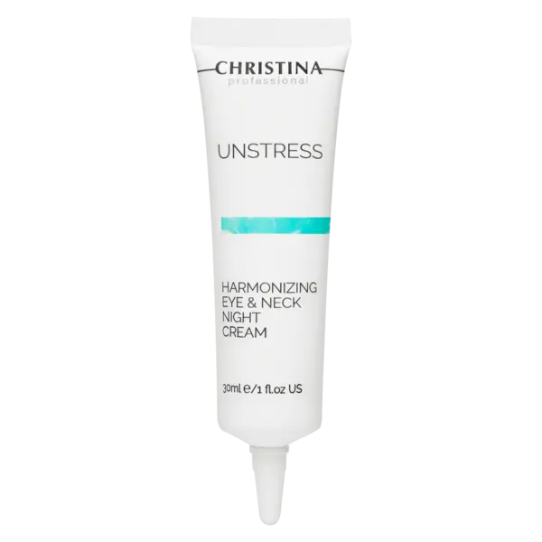Купить Гармонизирующий ночной крем для кожи вокруг глаз и шеи Unstress Harmonizing Eye & Neck Night, 30 мл CHRISTINA Гармонизирующий ночной крем для кожи вокруг глаз и шеи Unstress Harmonizing Eye & Neck Night, 30 мл