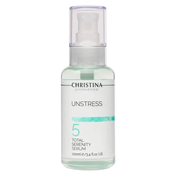 Купить Успокаивающая сыворотка «Тоталь» (шаг 5) Unstress Total Serenity Serum, 100 мл CHRISTINA Успокаивающая сыворотка «Тоталь» (шаг 5) Unstress Total Serenity Serum, 100 мл