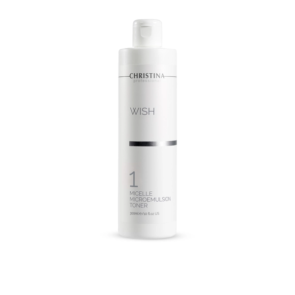 Купить Микроэмульсионный тоник (шаг 1) Wish Micelle Microemulsion Toner, pH 3,0-3,5, 300 мл CHRISTINA Микроэмульсионный тоник (шаг 1) Wish Micelle Microemulsion Toner, pH 3,0-3,5, 300 мл