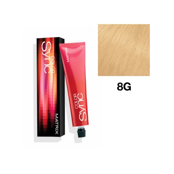 Matrix 8G Светлый блондин золотистый, безаммиачный краситель Color Sync, 90 мл
