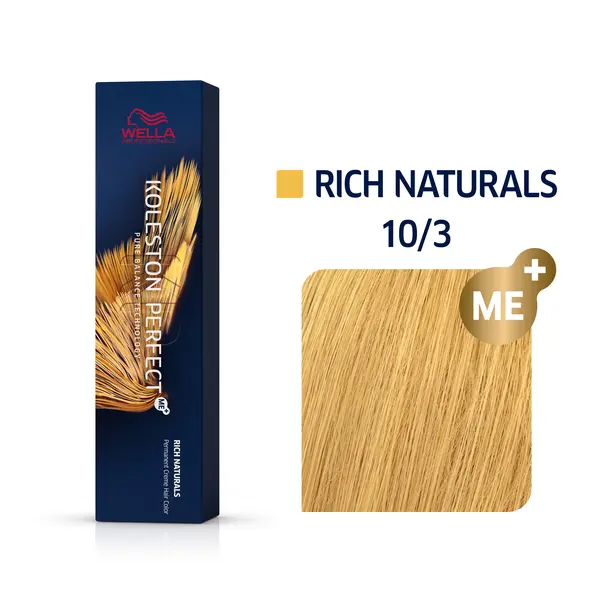 Купить 10/3 Шампанское, стойкая краска для волос Koleston Perfect Me+, 60 мл Wella Professionals 10/3 Шампанское, стойкая краска для волос Koleston Perfect Me+, 60 мл