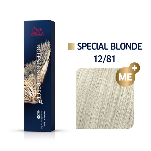 Wella Professionals 12/81 Белое золото, стойкая краска для волос Koleston Perfect Me+, 60 мл