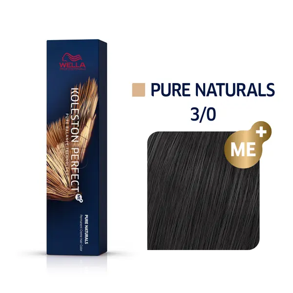 Wella Professionals 3/0 Темно-коричневый натуральный, стойкая краска для волос Koleston Perfect Me+, 60 мл