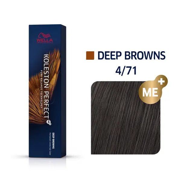 Wella Professionals 4/71 Тирамису, стойкая краска для волос Koleston Perfect Me+, 60 мл