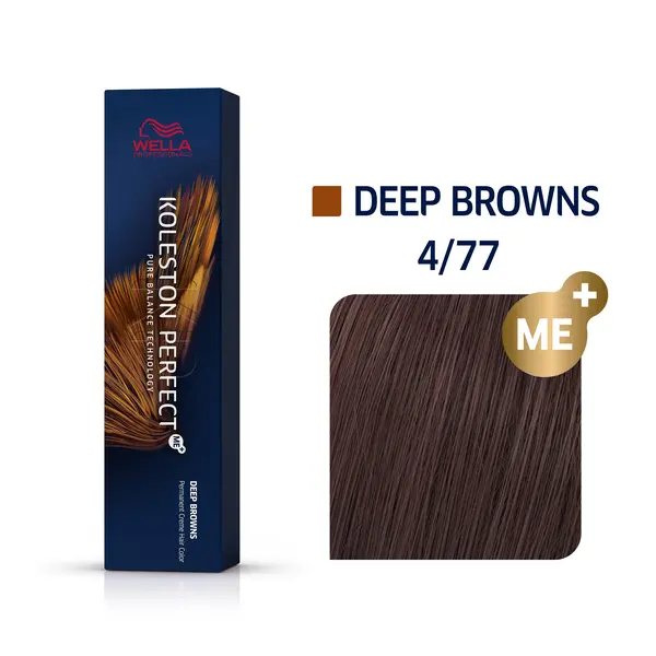 Купить 4/77 Горячий шоколад, стойкая краска для волос Koleston Perfect Me+, 60 мл Wella Professionals 4/77 Горячий шоколад, стойкая краска для волос Koleston Perfect Me+, 60 мл
