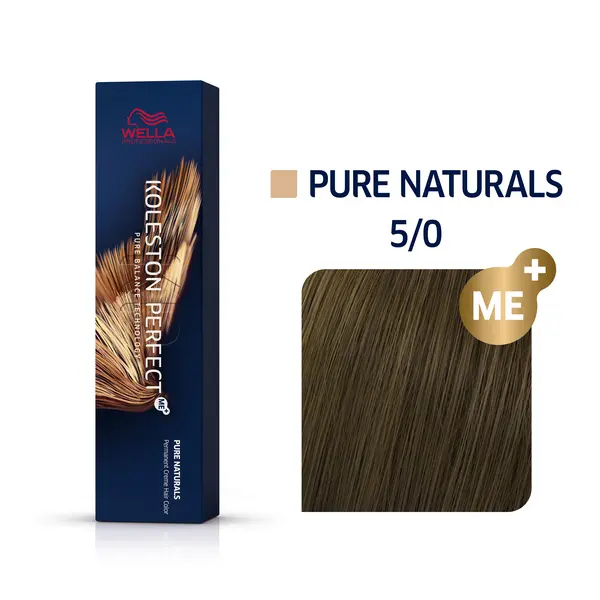Wella Professionals 5/0 Светло-коричневый натуральный, стойкая краска для волос Koleston Perfect Me+, 60 мл