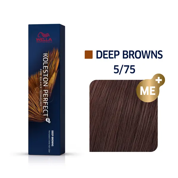 Купить 5/75 Темный палисандр, стойкая краска для волос Koleston Perfect Me+, 60 мл Wella Professionals 5/75 Темный палисандр, стойкая краска для волос Koleston Perfect Me+, 60 мл