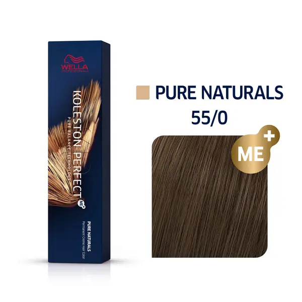 Wella Professionals 55/0 Светло-коричневый интенсивный натуральный, стойкая краска для волос Koleston Perfect Me+, 60 мл