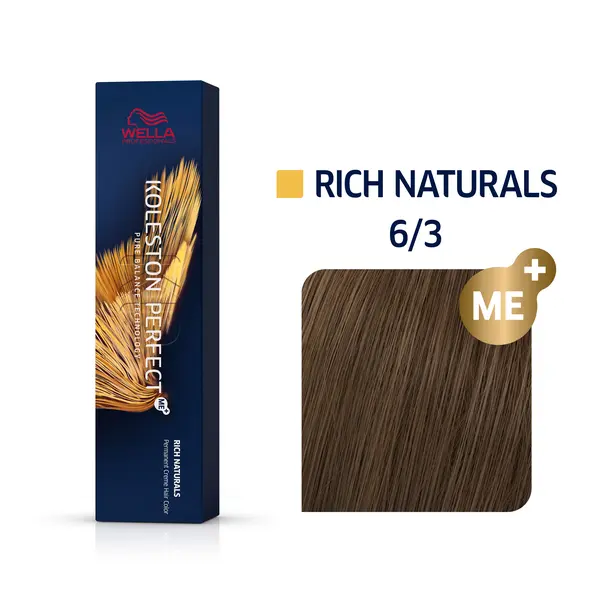 Wella Professionals 6/3 Пралине, cтойкая краска для волос Koleston Perfect Me+, 60 мл