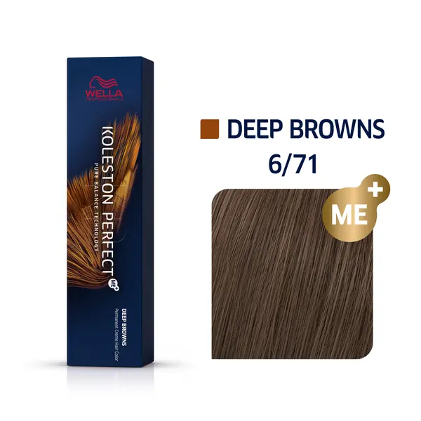 Wella Professionals 6/71 Королевский соболь, стойкая краска для волос Koleston Perfect Me+, 60 мл