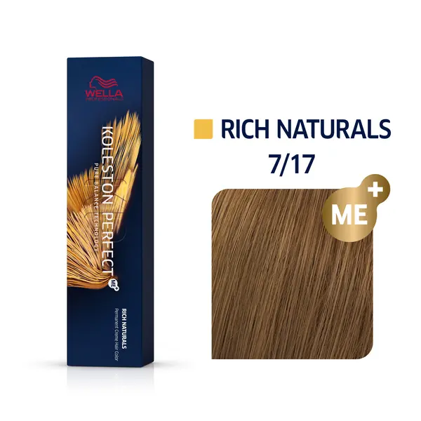 Wella Professionals 7/17 Кедровый мистраль, стойкая краска для волос Koleston Perfect Me+, 60 мл