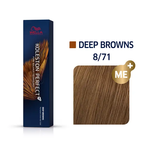 Wella Professionals 8/71 Дымчатая норка, стойкая краска для волос Koleston Perfect Me+, 60 мл