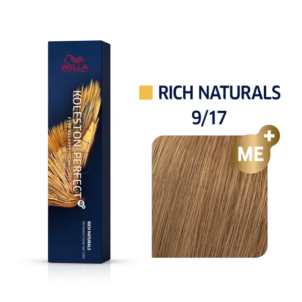 Wella Professionals 9/17 Шелковый ристретто, стойкая краска для волос Koleston Perfect Me+, 60 мл