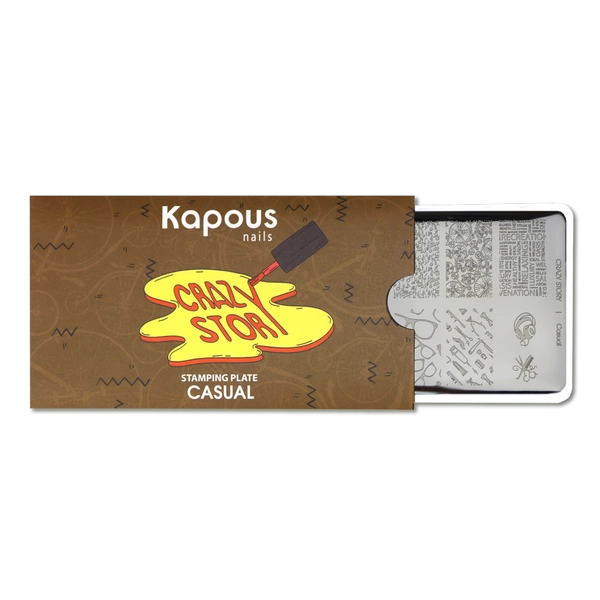 Kapous Professional Casual, пластина для стемпинга «Crazy story»