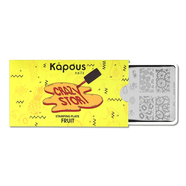 Kapous Professional Fruit, пластина для стемпинга «Crazy story»