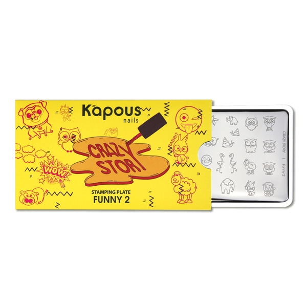 Kapous Professional Funny 2, пластина для стемпинга «Crazy story»