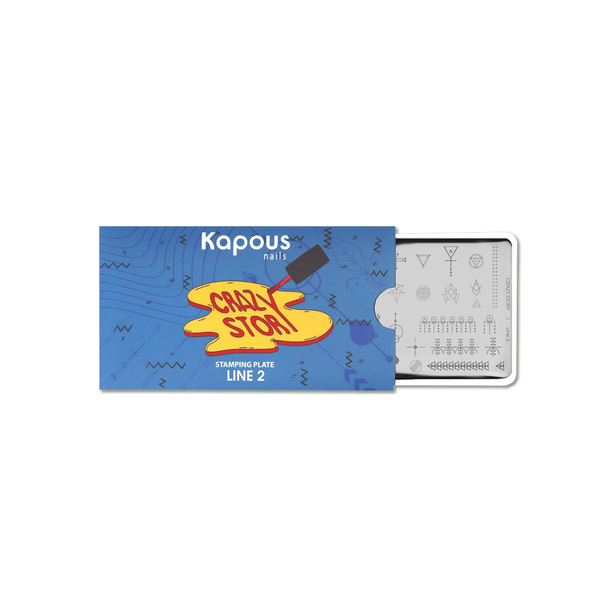 Kapous Professional Line 2, пластина для стемпинга «Crazy story»