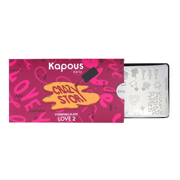 Купить Love 1, пластина для стемпинга «Crazy story» Kapous Professional Love 1, пластина для стемпинга «Crazy story»
