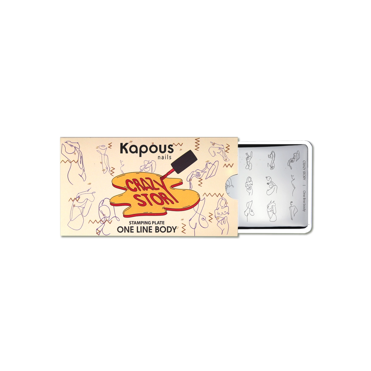 Купить One line body, пластина для стемпинга «Crazy story» Kapous Professional One line body, пластина для стемпинга «Crazy story»
