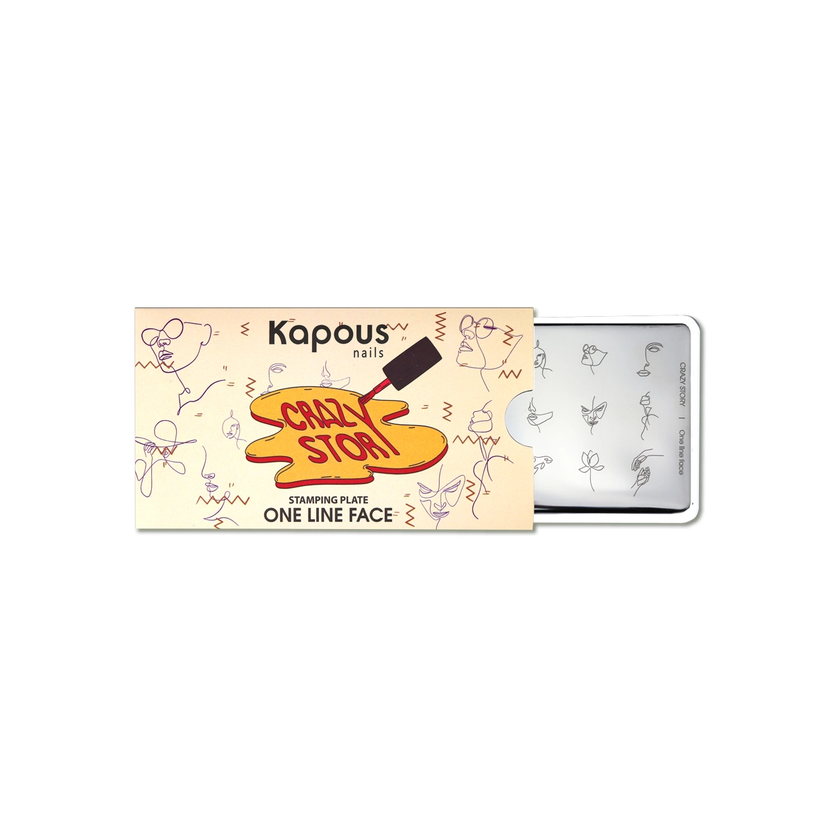 Купить One line face, пластина для стемпинга «Crazy story» Kapous Professional One line face, пластина для стемпинга «Crazy story»