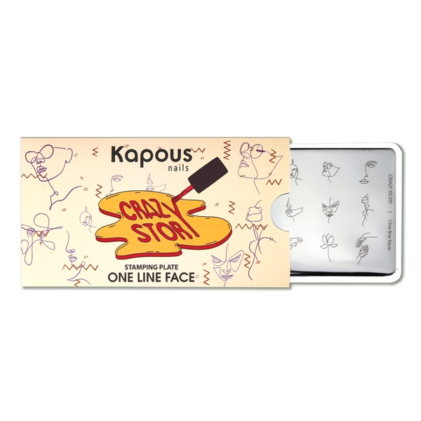 Kapous Professional One line face, пластина для стемпинга «Crazy story»