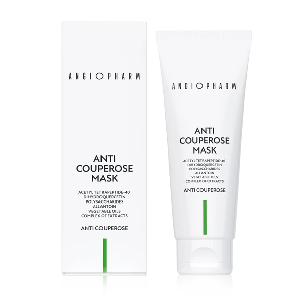 Купить Успокаивающая антикуперозная маска для лица Anti–couperose Mask, 75 мл ANGIOPHARM Успокаивающая антикуперозная маска для лица Anti–couperose Mask, 75 мл