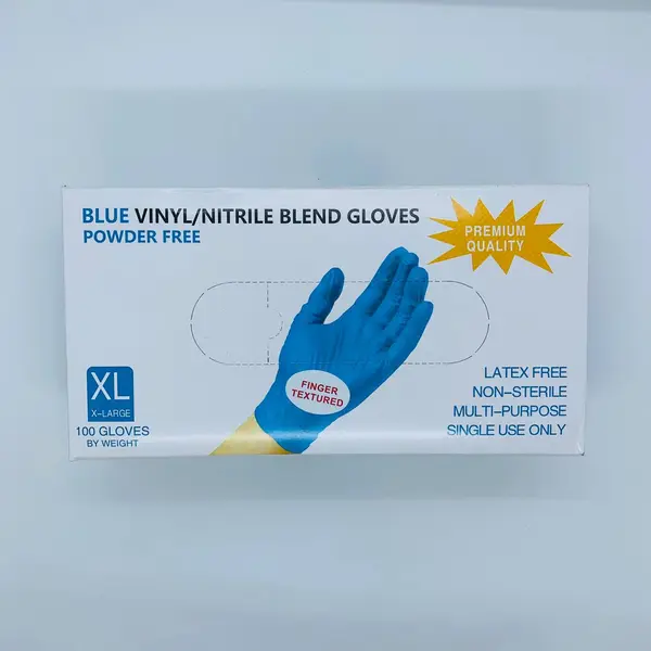 Wally Plastic Перчатки винил+нитрил «Wally Plastic» ГОЛУБОЙ XL