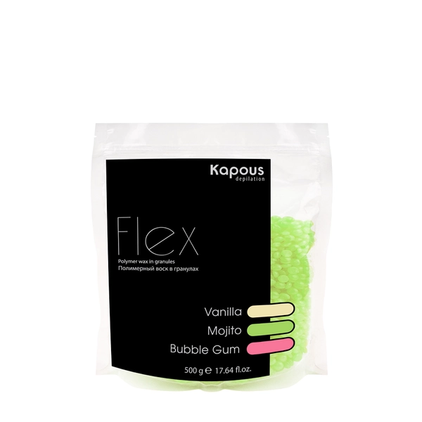 Kapous Professional Полимерный воск в гранулах «Flex» с ароматом Мохито, 500 г