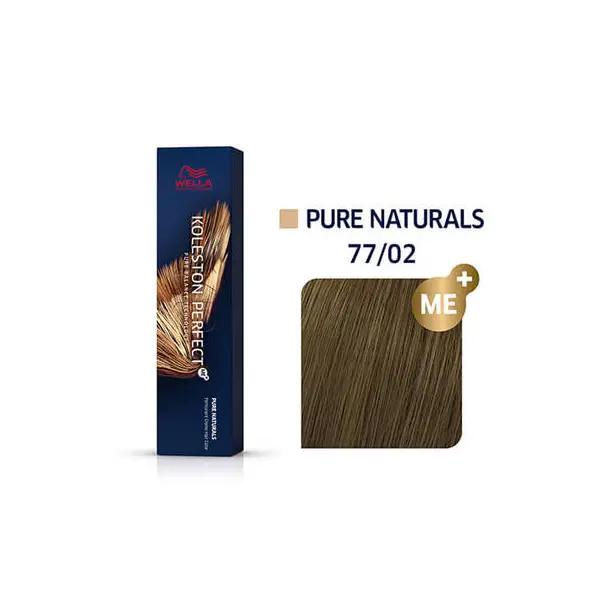 Wella Professionals 77/02 Блонд интенсивный натуральный матовый, стойкая краска для волос Koleston Perfect Me+, 60 мл