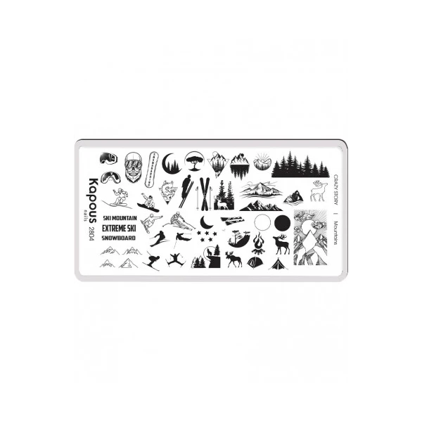 Kapous Professional Mountains, пластина для стемпинга «Crazy story»