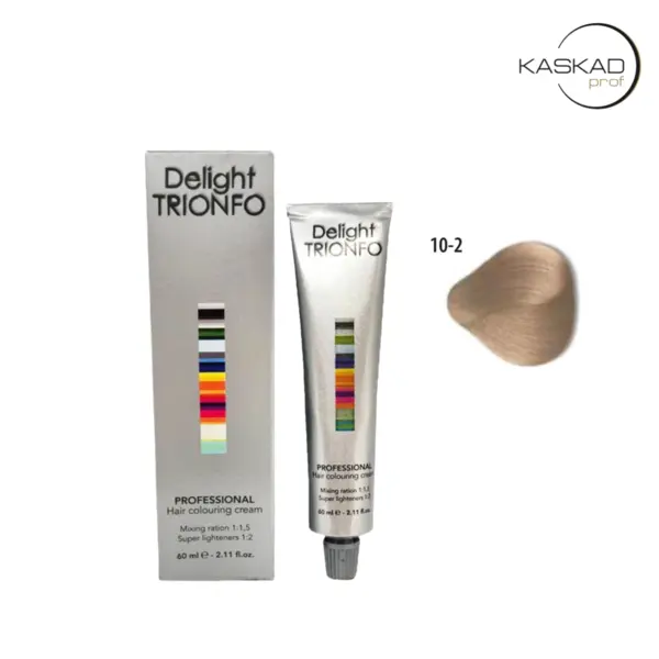 Купить 10-2 светлый блондин пепельный, стойкая крем-краска для волос Delight Trionfo, 60 мл Constant Delight 10-2 светлый блондин пепельный, стойкая крем-краска для волос Delight Trionfo, 60 мл