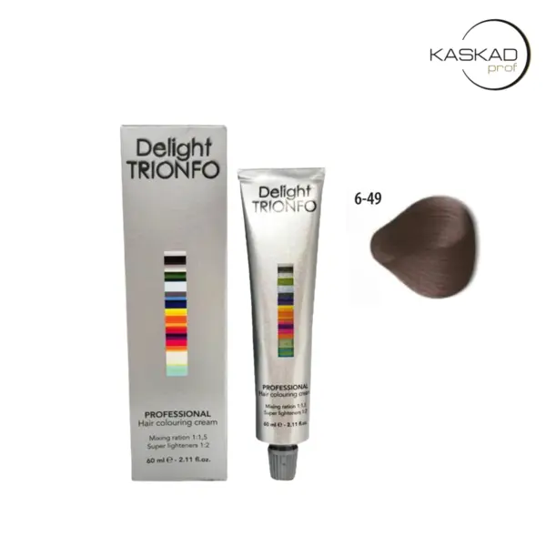 Constant Delight 6-49 темный русый бежевый фиолетовый, стойкая крем-краска для волос Delight Trionfo, 60 мл