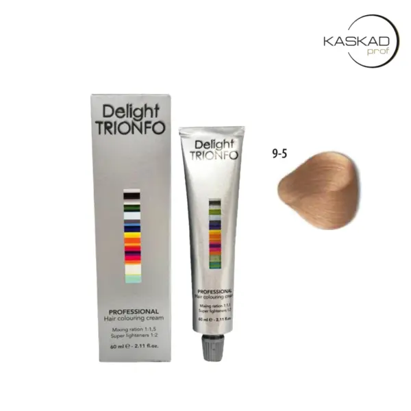 Купить 9-5 блондин золотистый, стойкая крем-краска для волос Delight Trionfo, 60 мл Constant Delight 9-5 блондин золотистый, стойкая крем-краска для волос Delight Trionfo, 60 мл