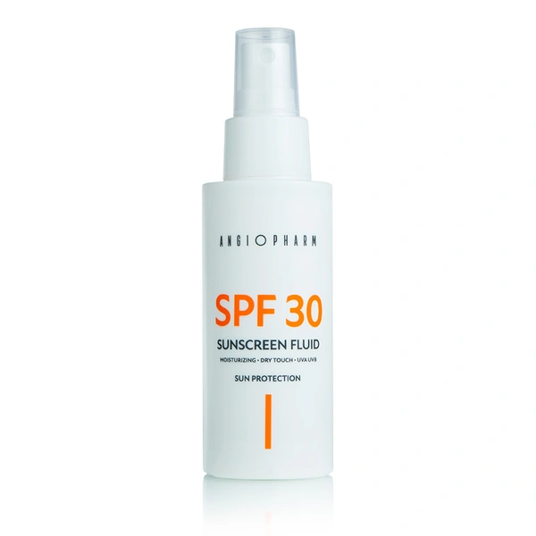 Купить Солнцезащитный флюид SPF 30, 100 мл ANGIOPHARM Солнцезащитный флюид SPF 30, 100 мл