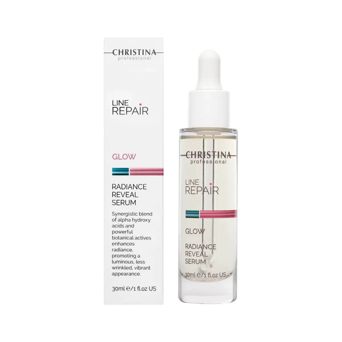 Купить Сыворотка «Восстановление и сияние» Line Repair-Glow-Radiance Reveal Serum, 30 мл CHRISTINA Сыворотка «Восстановление и сияние» Line Repair-Glow-Radiance Reveal Serum, 30 мл