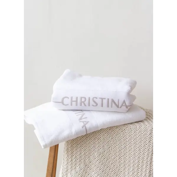 CHRISTINA Полотенца с логотипом "Christina" 70х40