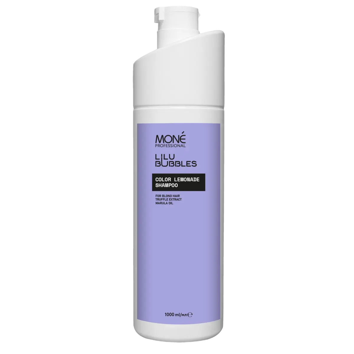 Mone Professional Шампунь для нежного и глубокого очищения осветленных волос Bubbles Color Lemonade Shampoo, 1000 мл