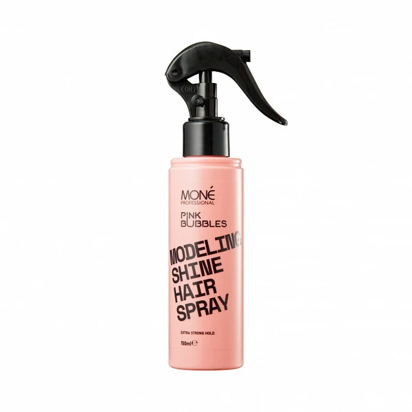 Mone Professional Моделирующий спрей экстрасильной фиксации Modeling shine hairspray, 150 мл