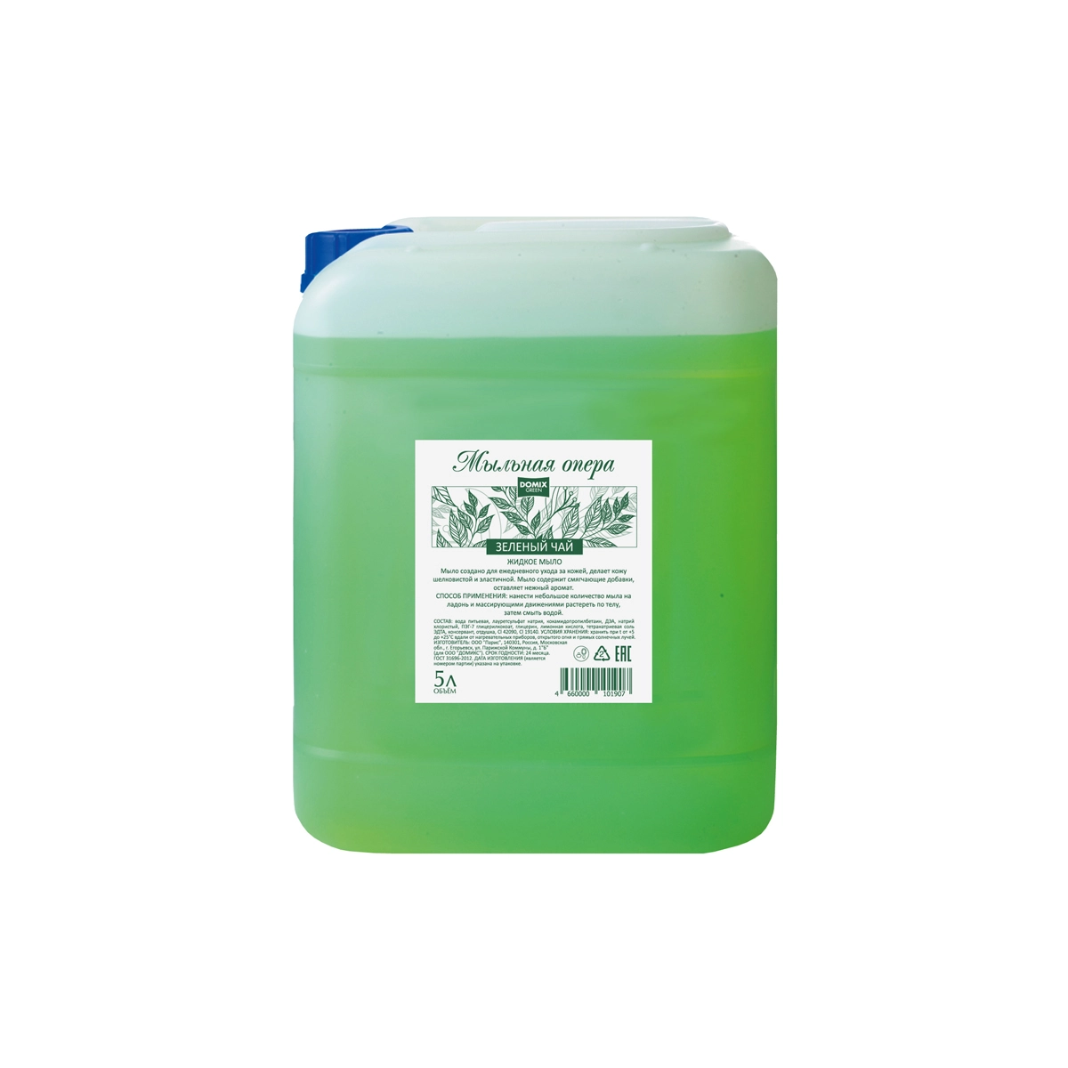 Domix Green Жидкое мыло «Зеленый чай» канистра, 5 л DOMIX GREEN