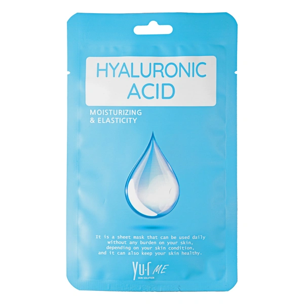 YU-R ME Тканевая маска для лица с гиалуроновой кислотой Yu.R Me Hyaluronic Acid Sheet Mask, 25 г