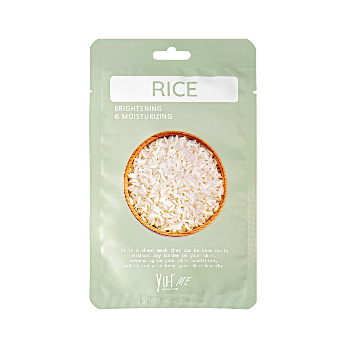 YU-R ME Тканевая маска для лица с экстрактом риса Yu.R Me Rice Sheet Mask, 25 г