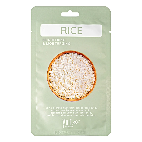 YU-R ME Тканевая маска для лица с экстрактом риса Yu.R Me Rice Sheet Mask, 25 г