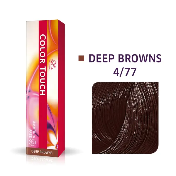Wella Professionals 4/77 горячий шоколад, тонир. крем-краска д/волос без аммиака Color Touch, 60 мл