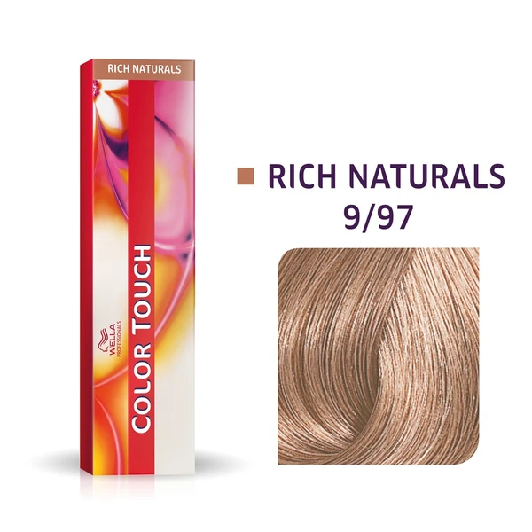 Wella Professionals 9/97 очень светлый блонд сандре коричневый, крем-краска для волос Color Touch, 60 мл