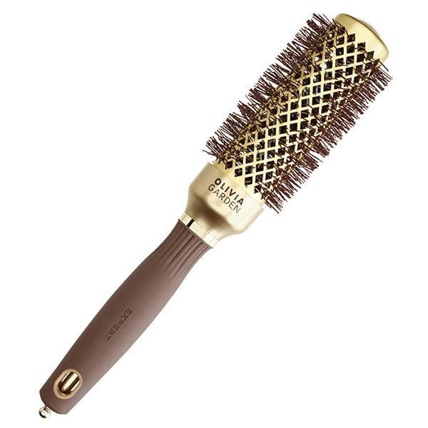OLIVIA GARDEN Термобрашинг EXPERT BLOWOUT SHINE Wawy Bristles Gold&Brown, 35 мм, (золотой)
