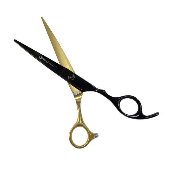 Gera Professional Ножницы прямые CCBG-575, Золото с черным GERA Professional
