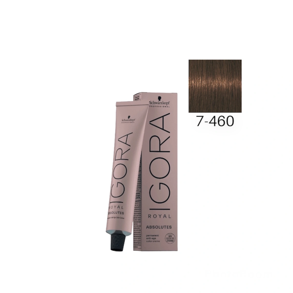 Schwarzkopf Professional 7-460 Средний русый бежевый шоколадный натуральный, краска для волос Igora Royal Absolutes, 60 мл