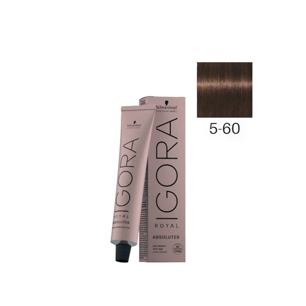 Schwarzkopf Professional 5-60 Светлый коричневый шоколадный натуральный, краска для волос Igora Royal Absolutes, 60 мл