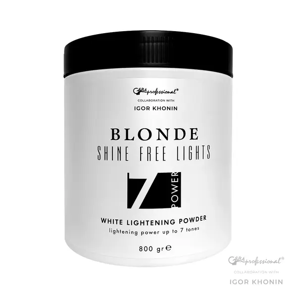 Gera Professional Пудра осветляющая многофункциональная белая Blonde Shine Free Lights, 800 г GERA
