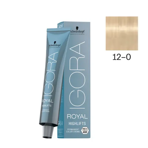 Купить 12-0 Специальный блондин натуральный Igora Royal Highlifts, 60 мл Schwarzkopf Professional 12-0 Специальный блондин натуральный Igora Royal Highlifts, 60 мл